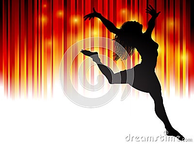 Woman Dancing Vector Illustration