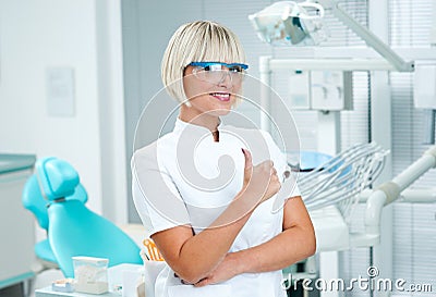 Woman dentist Stock Photo