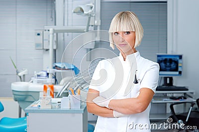 Woman dentist Stock Photo