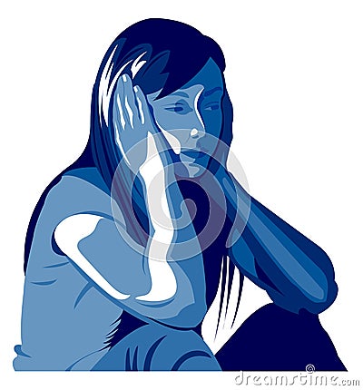 Woman depression, abuse, beating, girl, violence against women, love Stock Photo