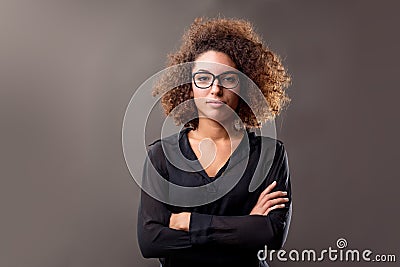 Woman with determination Stock Photo
