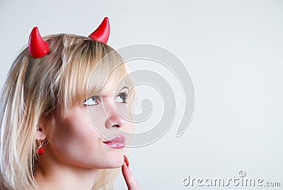 Woman devil Stock Photo