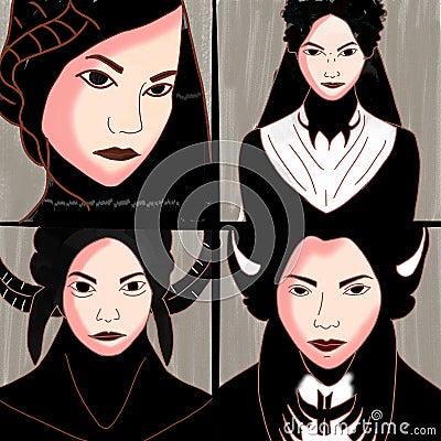 this is woman devil she so scary Stock Photo