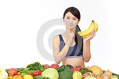 Woman on diet Stock Photo