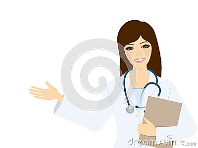 Woman doctor Vector Illustration