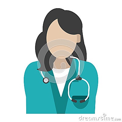 Woman doctor avatar Vector Illustration