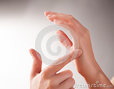 EFT tapping points Stock Photo