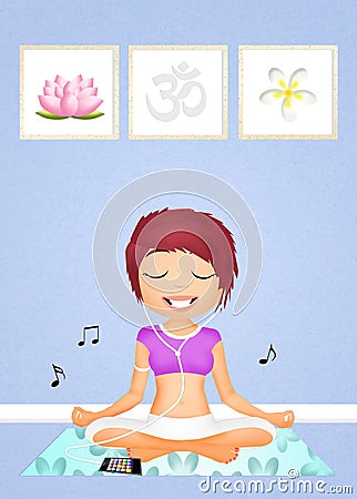 Image result for doing yoga to music