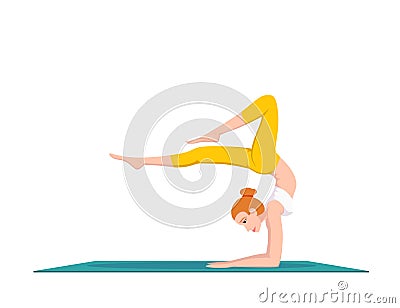 Woman doing yoga Vector Illustration