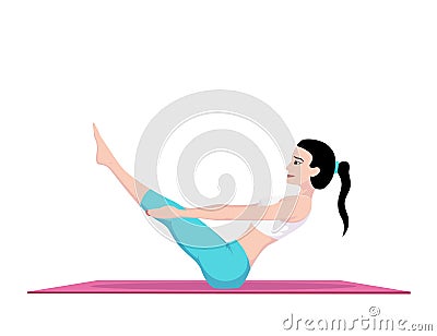 Woman doing yoga Vector Illustration