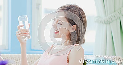 Woman drink water Stock Photo