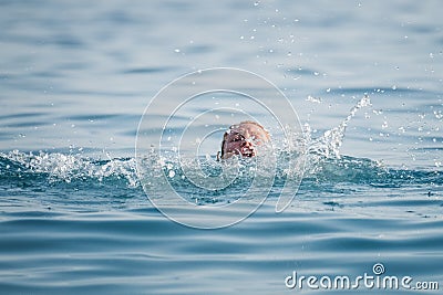 Person drowns in the water Stock Photo