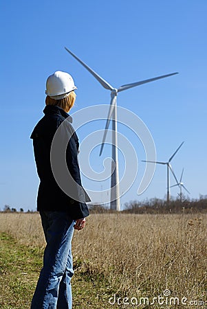 Woman engineer Stock Photo