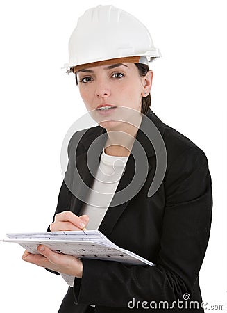 Woman engineer. Stock Photo