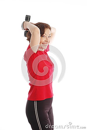 Woman exercising Stock Photo