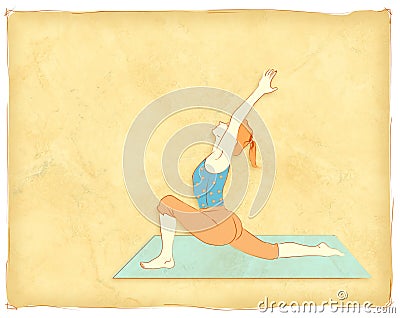 Woman exercising illustration Stock Photo
