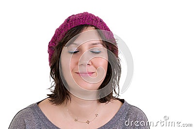 Woman with an expression of pure bliss Stock Photo