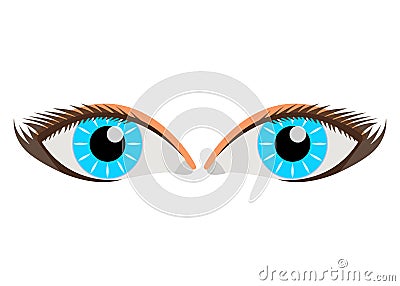 Woman Eye. Face Body Icon. Vector Illustration Label Vector Illustration