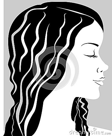 Woman Face Vector Illustration