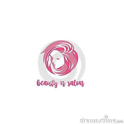 Minimal logo of beauty and salon vector illustration Vector Illustration