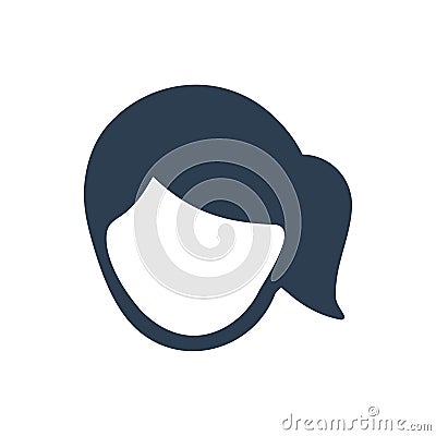 Woman Face Icon Vector Illustration