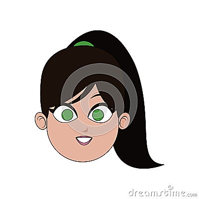 Woman face icon Vector Illustration