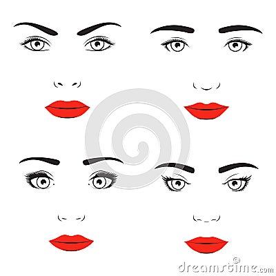 Woman face silhouette Vector Illustration