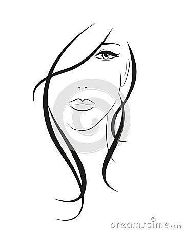 Woman face. Vector Illustration