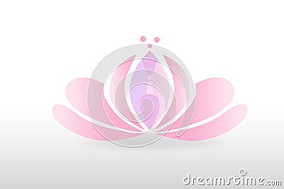 Woman faces in a flower logo vector Vector Illustration