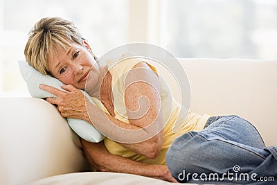 Woman Feeling Unwell Stock Photo