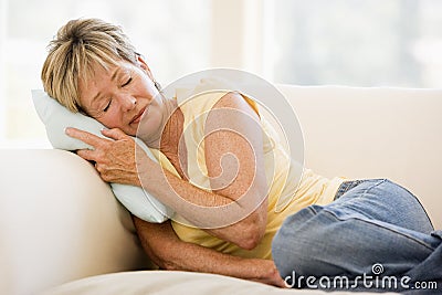 Woman Feeling Unwell Stock Photo