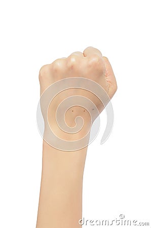 Woman fist Stock Photo