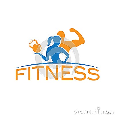 woman of fitness silhouette character vector design temp Vector Illustration