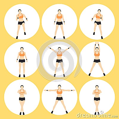 Woman Fitness Vector Vector Illustration