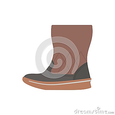 Woman fluffy boot icon Vector Illustration