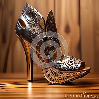 woman footwear, high heel shoe, generative ai illustration Cartoon Illustration