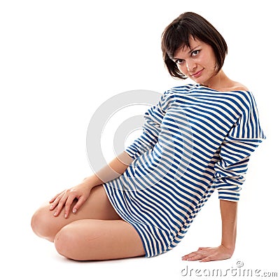 Woman in frock Stock Photo