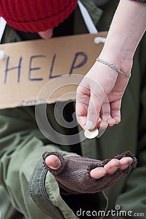https://thumbs.dreamstime.com/x/woman-giving-coin-to-homeless-man-rich-women-men-need-34510288.jpg