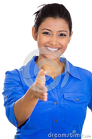 https://thumbs.dreamstime.com/x/woman-giving-handshake-closeup-portrait-young-beautiful-smiling-business-student-customer-service-agent-you-isolated-white-37216847.jpg
