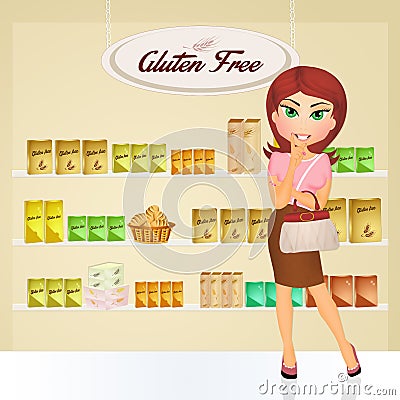Woman in gluten free Stock Photo