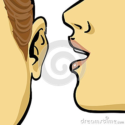 Woman gossip Vector Illustration
