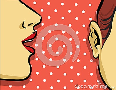 Woman gossip Vector Illustration