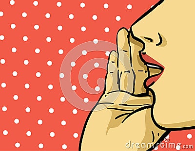 Woman gossip Vector Illustration