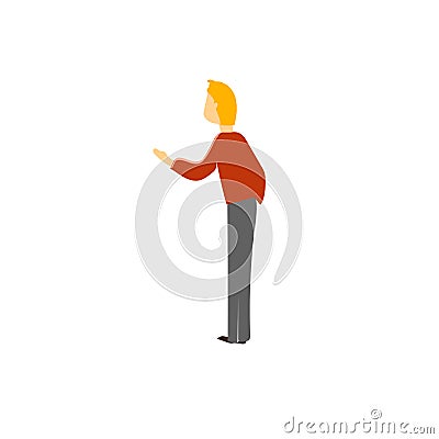 Woman greeting vector vector sign and symbol isolated on white background, Woman greeting vector logo concept Vector Illustration