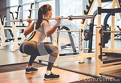 Woman at the gym Stock Photo