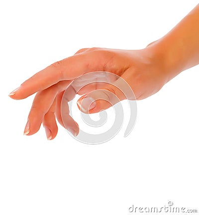 Woman Hand Reaching Stock Photo