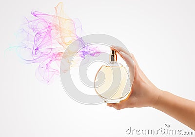 Woman Hands Spraying Perfume Royalty Free Stock Photography - Image ...