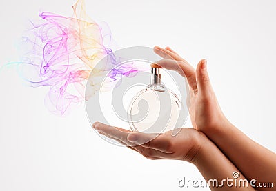 Woman Hands Spraying Perfume Stock Image - Image: 35193461