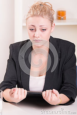 Woman has stress before a job interview Stock Photo