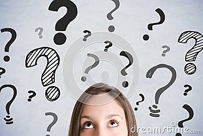 Woman Having Doubts Stock Photo